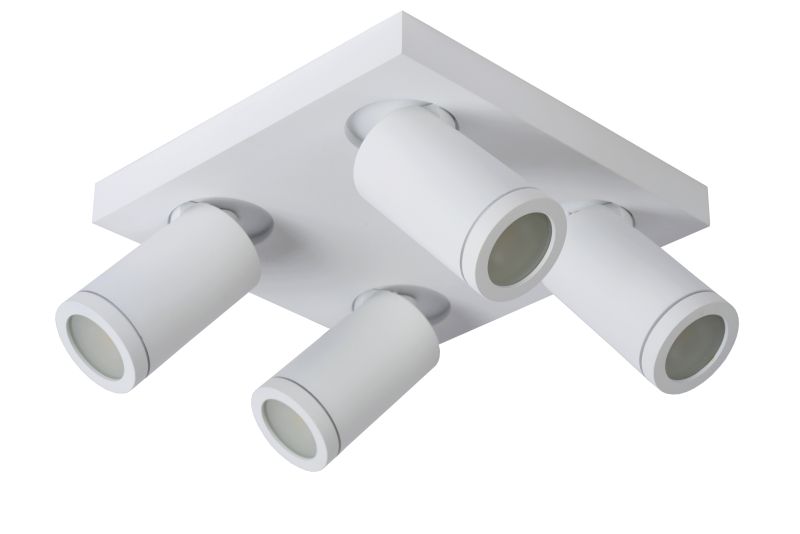 Lucide TAYLOR - Stropné bodové svietidlo Kúpeľňa - LED Dim to warm - GU10 - 4x5W 2200K/3000K - IP44 - White